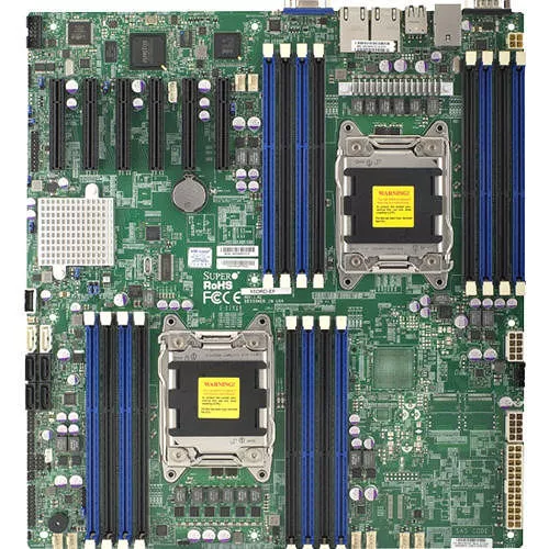 Supermicro MBD-X9DRD-EF-B Server Motherboard - 2x Socket R LGA-2011 - Intel C602-J - 16x DDR3 - RAID - 3x RJ-45 - EATX