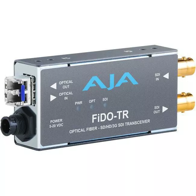 AJA FIDO-TR-R0 1-Channel 3G-SDI/LC Single Mode Fiber Transceiver