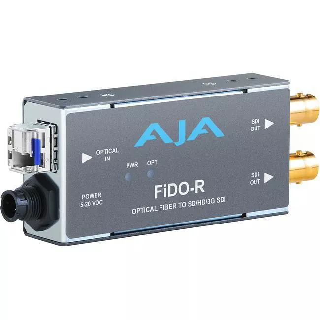AJA FIDO-R-R0 1-Channel Single Mode LC Fiber to 3G-SDI