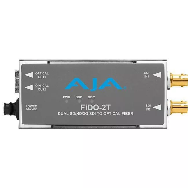 AJA FIDO-2T-R0 2-Channel 3G-SDI to Single Mode LC Fiber Transmitter