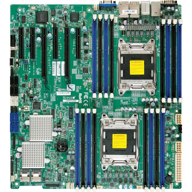 Supermicro MBD-X9DR7-LN4F-JBOD-O Server Motherboard - 2x Socket R LGA-2011 - Intel C602 - 16x DDR3 - RAID - 2x PCIe x16 - 5x RJ-45 - EATX