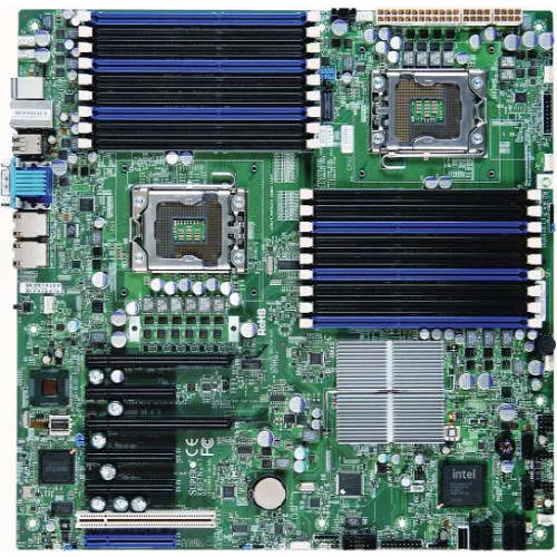 Supermicro MBD-X8DTN+-F-LR-B Server Motherboard - 2x Socket B LGA-1366 - Intel 5520 - 18x DDR3 - RAID - 2x PCIe x16 - 3x RJ-45 - Enhanced EATX