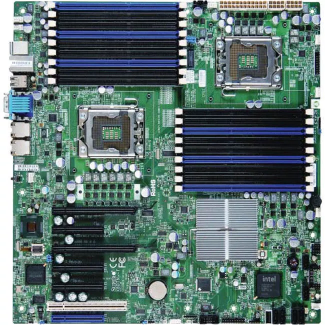 Supermicro MBD-X8DTN+-F-LR-O Server Motherboard - 2x Socket B LGA-1366 - Intel 5520 - 18x DDR3 - RAID - 2x PCIe x16 - 3x RJ-45 - Enhanced EATX