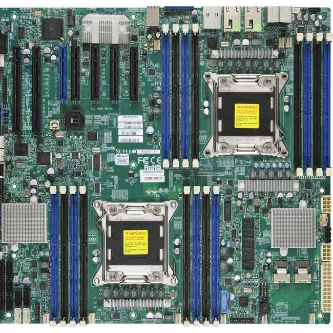 Supermicro MBD-X9DAX-7F-O Server Motherboard - 2x Socket R LGA-2011 - Intel C602-J - 16x DDR3 - RAID - 2x PCIe x16 - 3x RJ-45 - Enhanced EATX
