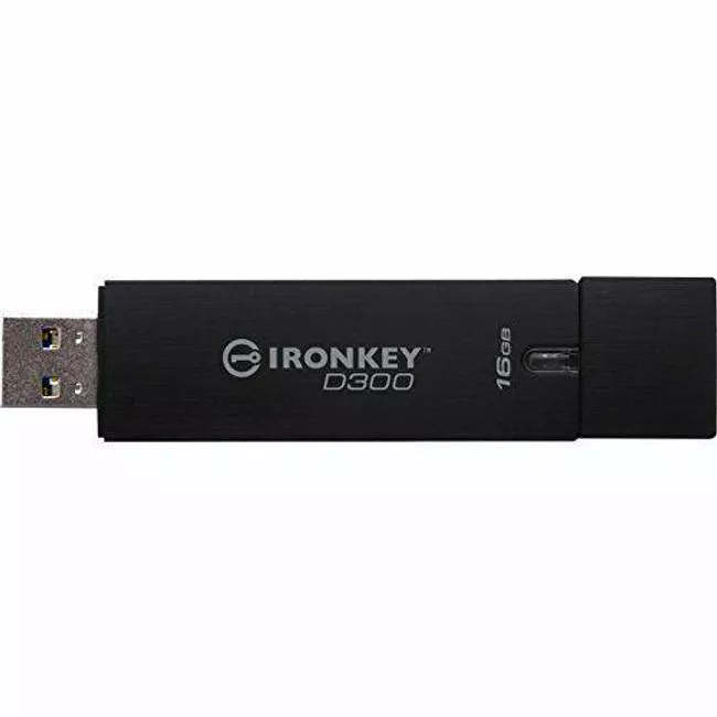 Kingston IKD300/16GBCL Ironkey D300 Encrypted USB 3.0 Fips Level 3 CO-Logo