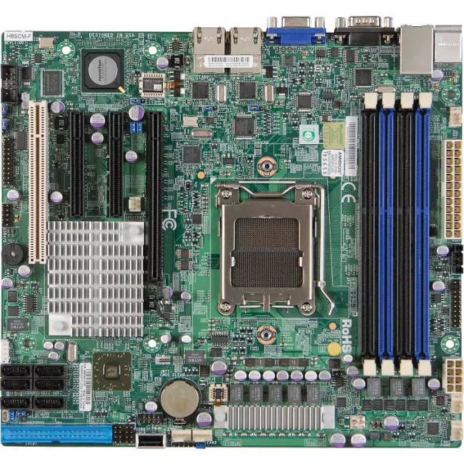 Supermicro MBD-H8SCM-F-B Server Motherboard - 1x Socket C32 LGA-1207 - AMD SR5650 - 4x DDR3 - RAID - 1x PCIe x16 - 2x RJ-45 - Micro ATX