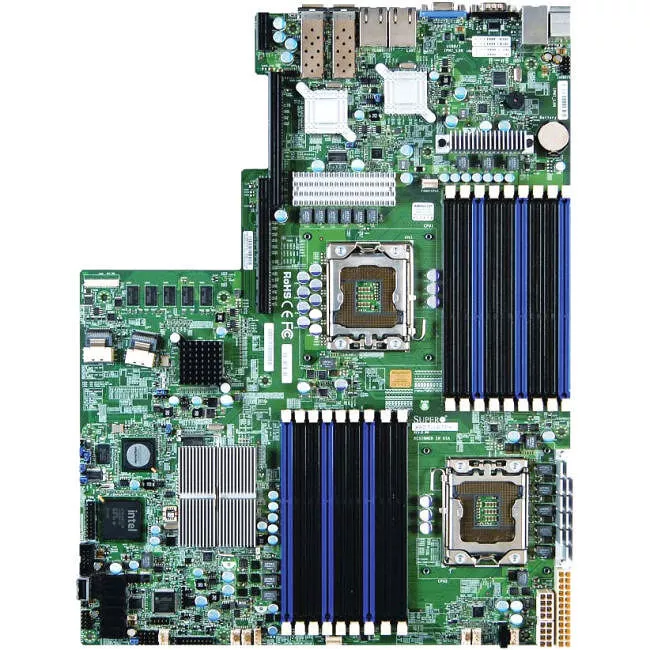 Supermicro MBD-X8DTU-6TF+-B Server Motherboard - 2x Socket B LGA-1366 - Intel 5520 - 18x DDR3 - RAID - 1x PCIe x16