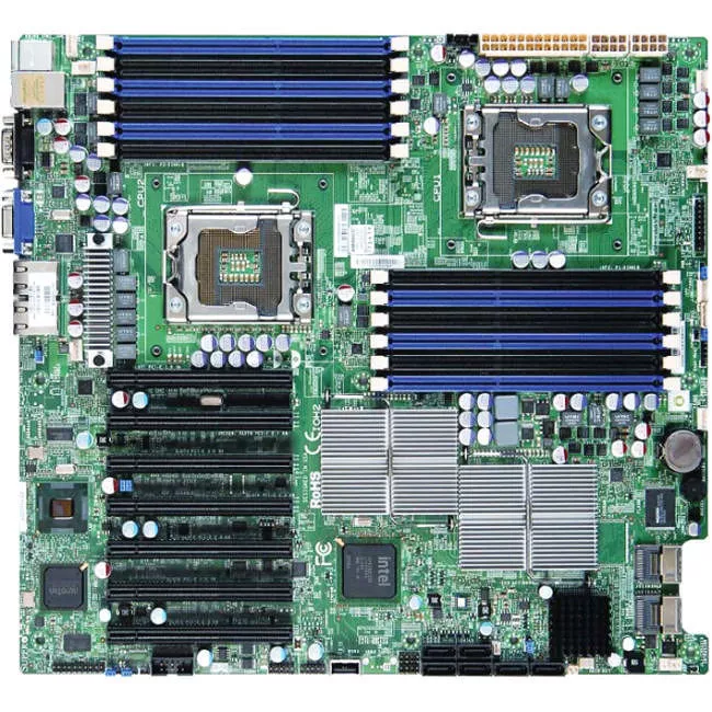 Supermicro MBD-X8DTH-6-B Server Motherboard - 2x Socket B LGA-1366 - Intel 5520 - 12x DDR3 - RAID - 7x PCIe x16 - 2x RJ-45 - EATX