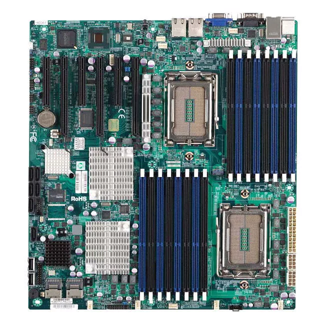 Supermicro MBD-H8DG6-F-B Server Motherboard - 2x Socket G34 LGA-1944 - AMD SR5690 - 16x DDR3 - RAID - 3x PCIe x16 - 3x RJ-45 - EATX