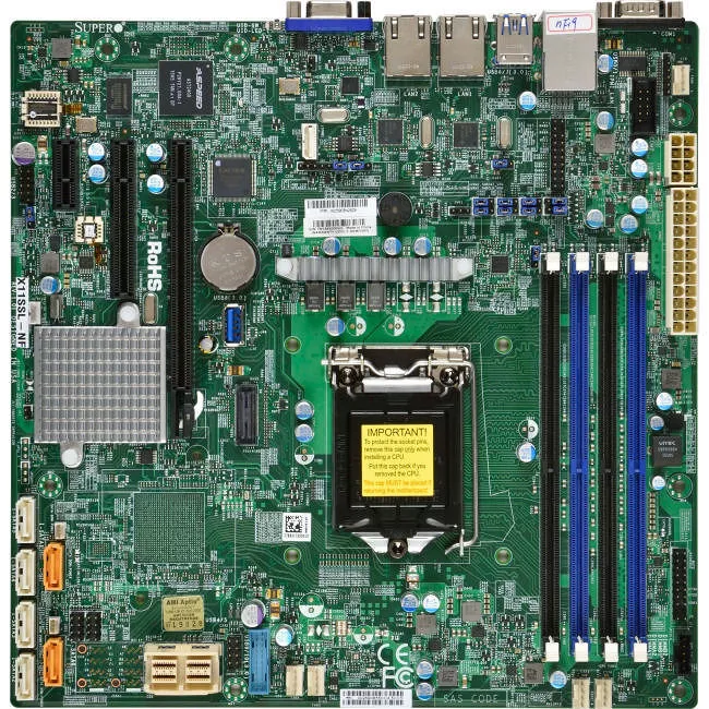 Supermicro MBD-X11SSL-NF-O Server Motherboard - 1x Socket H4 LGA-1151 - Intel C236 - 4x DDR4 - RAID - 1x PCIe x16 - Micro ATX