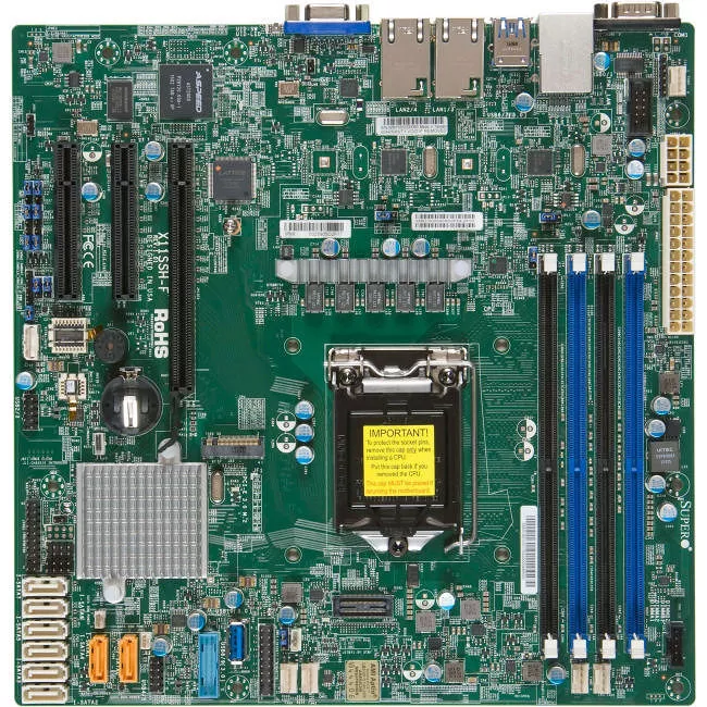 Supermicro MBD-X11SSH-F-O Server Motherboard - 1x Socket H4 LGA-1151 - Intel C236 - 4x DDR4 - RAID - 1x PCIe x16 - Micro ATX