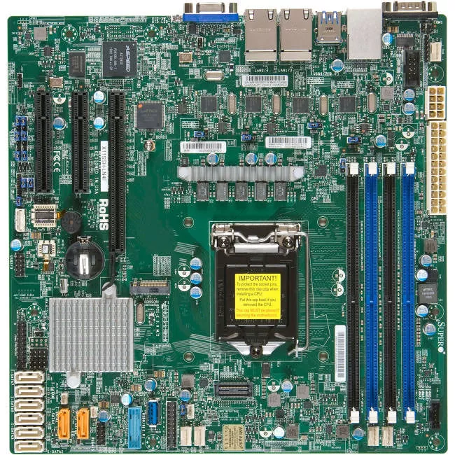 Supermicro MBD-X11SSH-LN4F-B Server Motherboard - 1x Socket H4 LGA-1151 - Intel C236 - 4x DDR4 - RAID - 1x PCIe x16 - Micro ATX