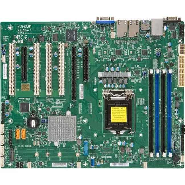 Supermicro MBD-X11SSA-F-O Desktop Motherboard - 1x Socket H4 LGA-1151 - Intel C236 - 4x DDR4 - RAID - 1x PCIe x16 - ATX