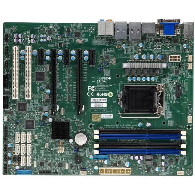 Supermicro MBD-X10SAE-B Server Motherboard - 1x Socket H3 LGA-1150 - Intel C226 - 4x DDR3 - RAID - 2x PCIe x16 - 2x RJ-45 - ATX
