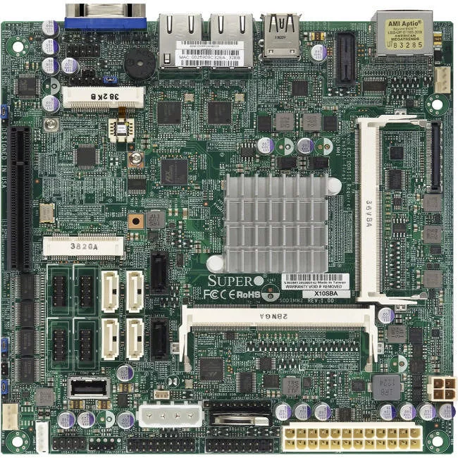 Supermicro MBD-X10SBA-B Server Motherboard - Socket BGA-1170 - Intel 2x DDR3 - RAID - Mini ITX