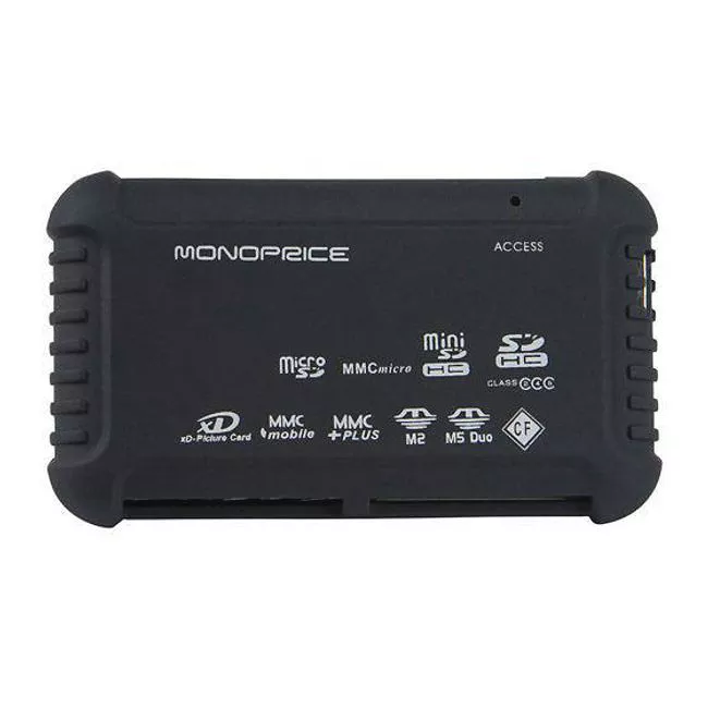 Monoprice 10068 USB 2.0 Mini Travel 6 Slot Card Reader