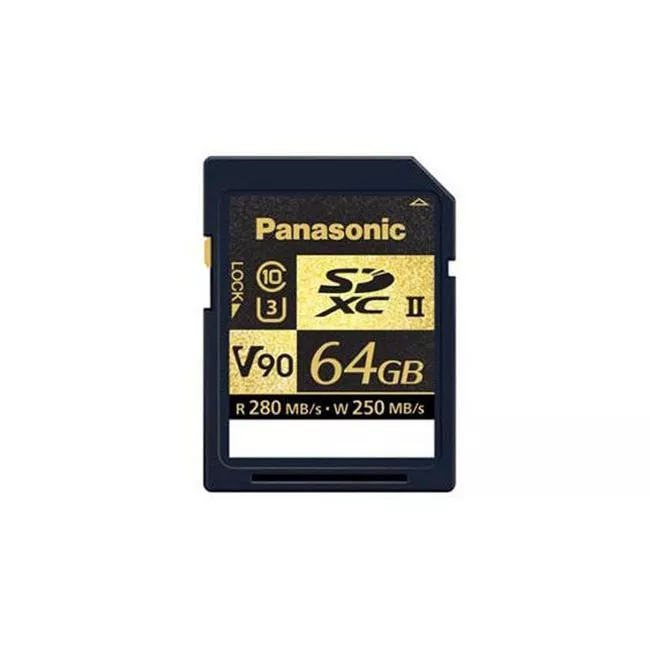 Panasonic RPSDZA64GAK 64 GB V90 Class SDXC Card for EVA1