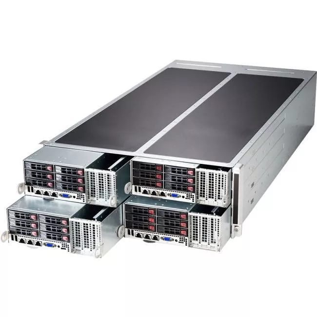Supermicro SYS-F628G2-FTPT+ 4U Rackmount Barebone - Intel C612 - 4X Nodes - 2X LGA 2011-v3 - 3X GPU