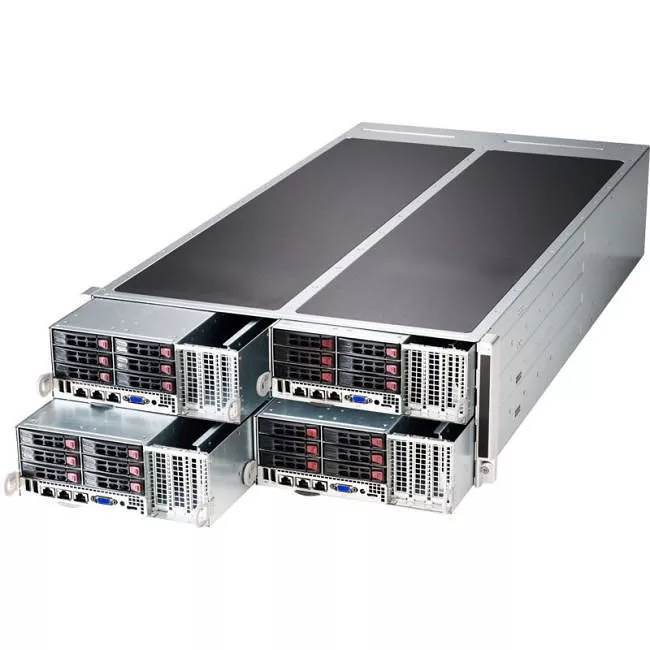 Supermicro SYS-F628G2-FT+ 4U Rackmount Barebone - Intel C612 - 4X Nodes - 2X LGA 2011-v3 - 3X GPU