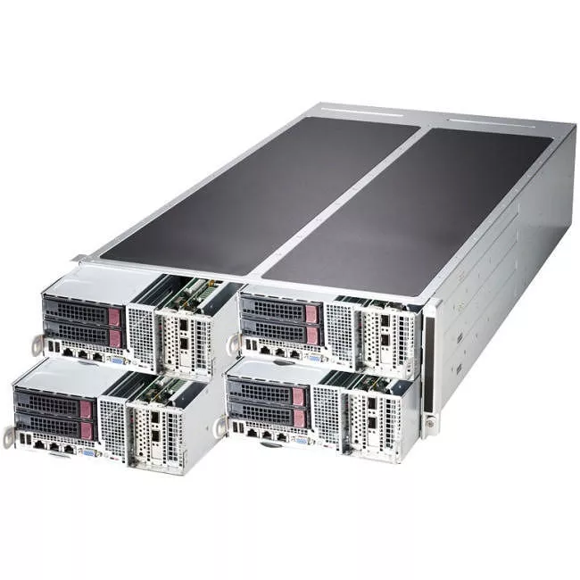 Supermicro SYS-F628G3-FC0PT+ 4U Rackmount Barebone - Intel C612 - 4X Nodes - 2X LGA 2011-v3 -3X GPU