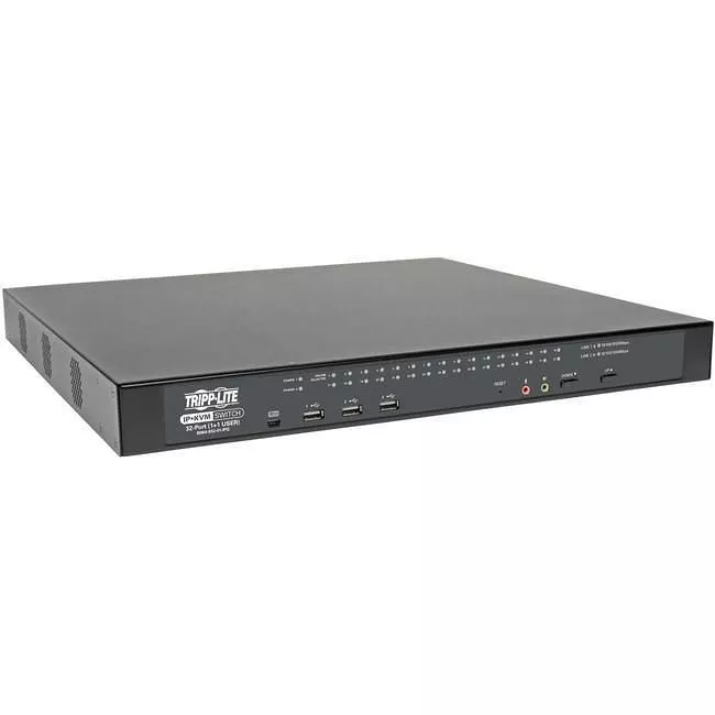 Tripp Lite B064-032-01-IPG NetDirector 32-Port Cat5 KVM over IP Switch - Virtual Media 1 Remote + 1 Local User 1U Rack-Mount TAA