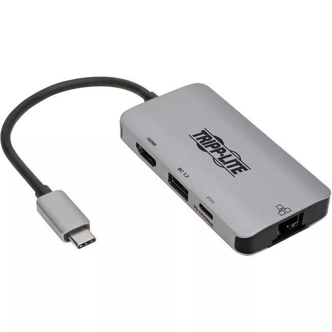 Tripp Lite U444-06N-H4GUSC USB C Adapter 4K HDMI Gbe USB-A PD Charging Station, Thunderbolt 3