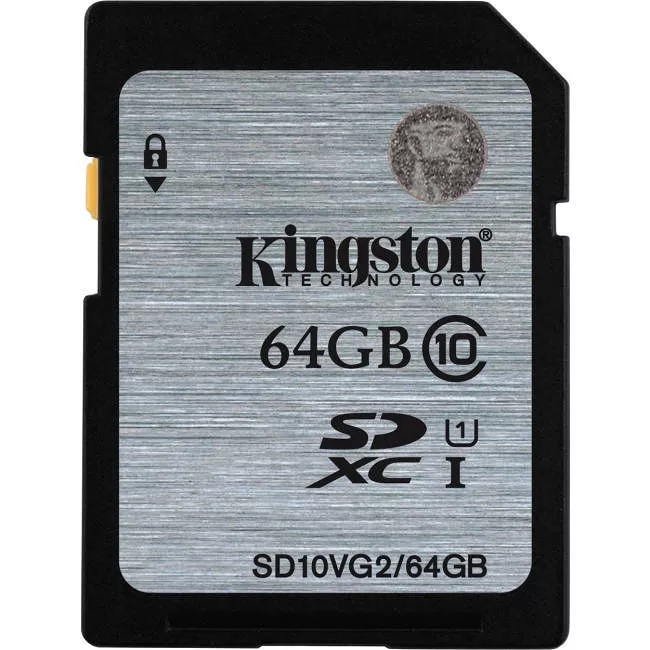 Kingston SD10VG2/64GB UHS-I SDXC Memory Card (Class 10)