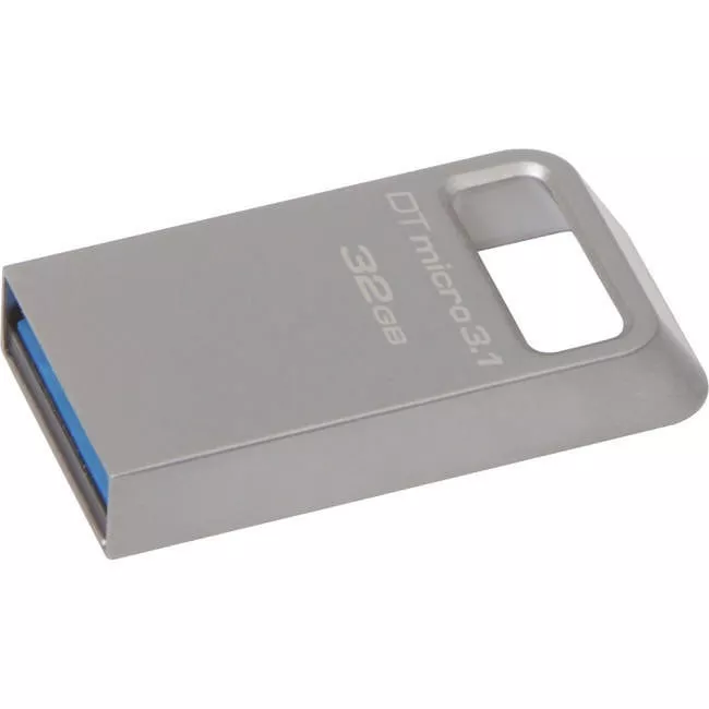 Kingston DTMC3/32GB DTMicro USB 3.1/3.0 Type-A Metal Ultra-compact Flash Drive