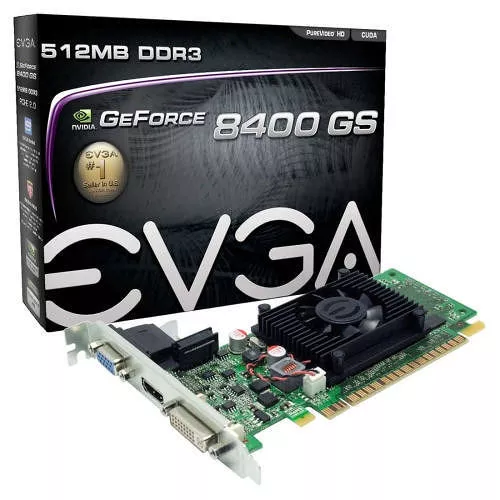 EVGA 512-P3-1300-LR GeForce 8400 GS Graphic Card - 520 MHz Core - 512 MB DDR3 SDRAM - PCIE 2.0 - LP