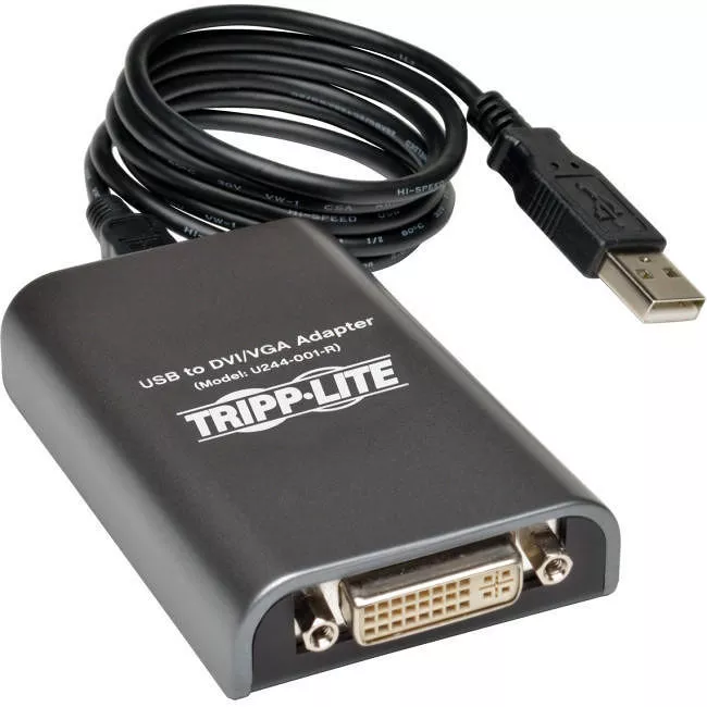 Tripp Lite U244-001-R Video Adapter - USB 2.0 to DVI/VGA - Dual Monitor - External