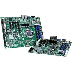 Intel BBS1200BTS Server Motherboard - 1x Socket H2 LGA-1155 - Intel C202 - 4x DDR3 - RAID - 1x PCIe x16 - 2x RJ-45 - Micro ATX