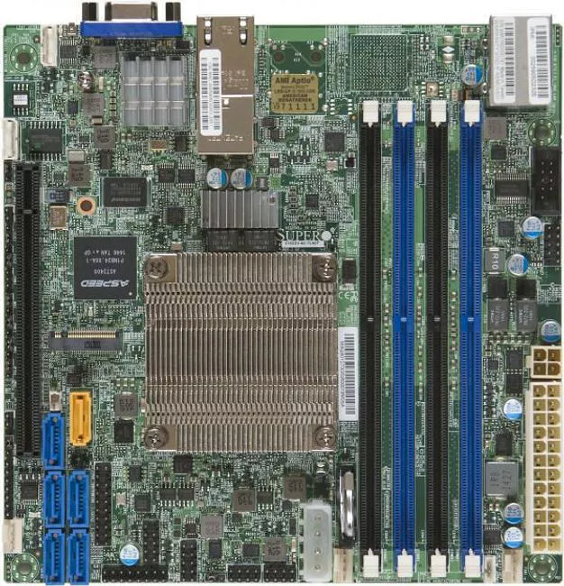 Supermicro MBD-X10SDV-2C-TLN2F-B Server Motherboard - Socket BGA-1667 - Intel 4x DDR4 - RAID - 1x M.2 - 1x PCIe x16 - Mini ITX