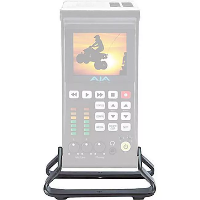 AJA KI-QUADSTAND-R0 Desk Stand for Ki Pro Quad Includes Right Angle 4-pin XLR Cable