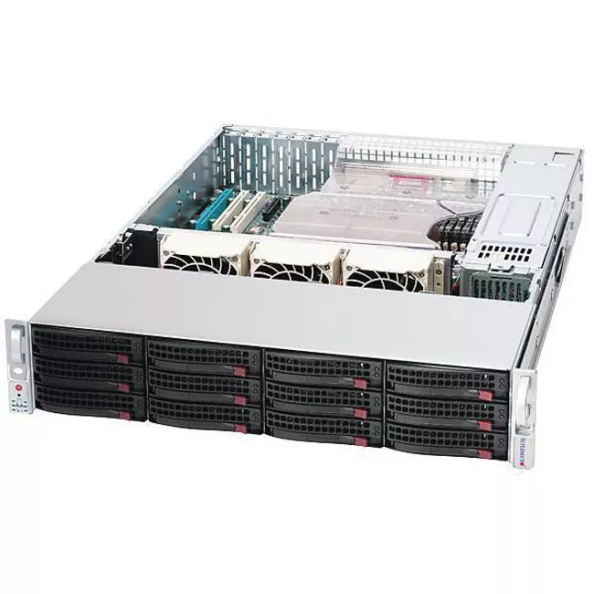Supermicro CSE-826BE2C-R741JBOD Drive Enclosure - 2U Rack-mountable - Black
