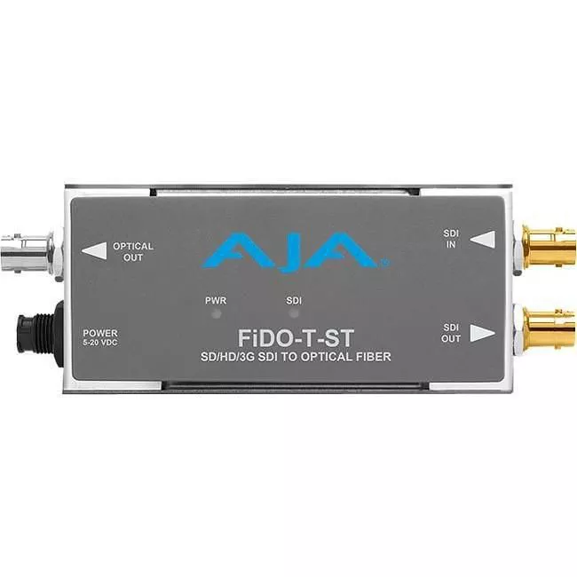 AJA FIDO-T-ST-R0 1-Channel 3G-SDI to Single Mode ST Fiber with Loop Out Transmit