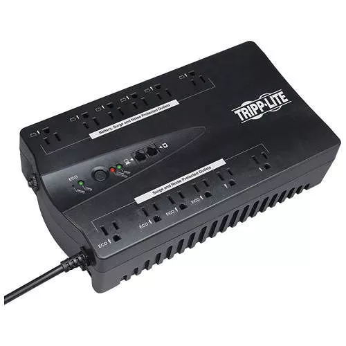 Tripp Lite ECO750UPSTAA UPS TAA-Compliant ECO Series 120V 750VA 450W Energy-Saving Standby UPS with USB port and 12 Outlets