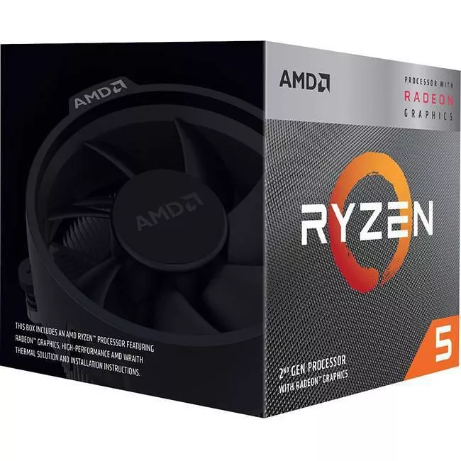 AMD YD3400C5FHBOX Ryzen 5 3400G Processor - 65 W - 3.70 GHz - Socket AM4 - 4 Core