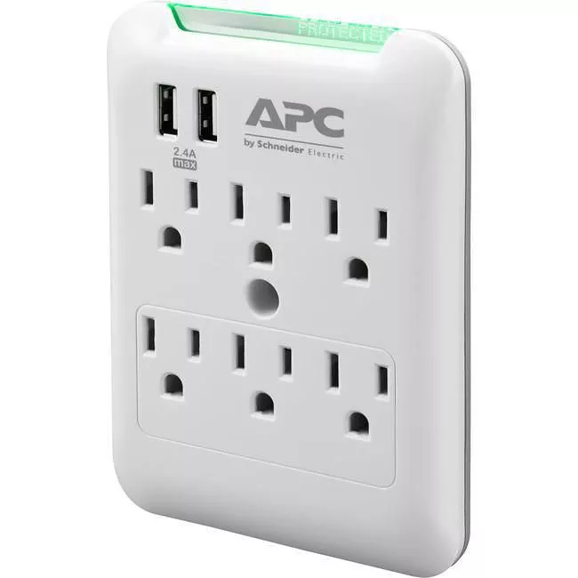 APC PE6WU2 SurgeArrest Essential 6-Outlet Wall Surge Suppressor/Protector