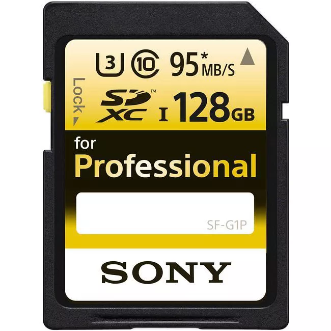 Sony SF-G1P/T1 128 GB Ultra-High Durability Professional SDXC UHS-I Memory Card 