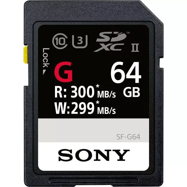 Sony SF-G64/T1 64 GB SF-G Series UHS-II SDXC Memory Card
