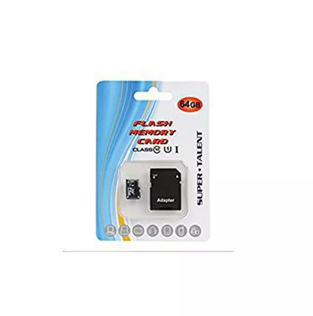 Super Talent MSD64ST10R 64 GB Micro SDXC Memory Card with Adapter