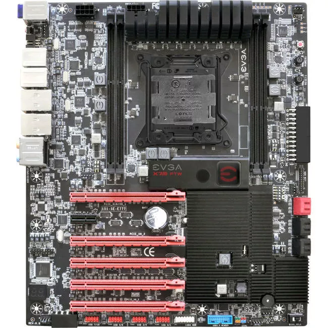 EVGA 151-SE-E777-KR Desktop Motherboard - 1x Socket R LGA-2011 - Intel X79 Express - 4x DDR3 - RAID - 5x PCIe x16 - 2x RJ-45 - EATX
