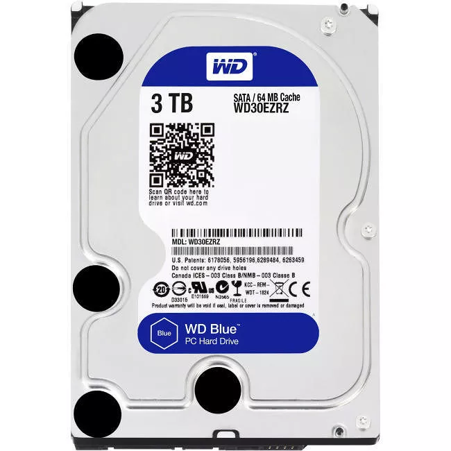 WD WD30EZRZ Blue Hard Drive - 3 TB - 64 MB - 3.5 - SATA - 5400