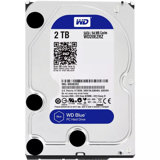 WD WD20EZRZ Blue Hard Drive - 2 TB - 64 MB - 3.5 - SATA - 5400