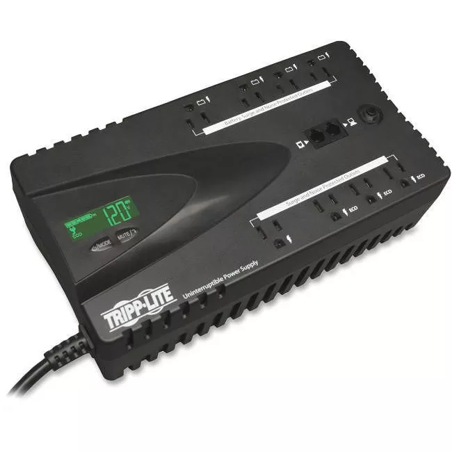 Tripp Lite ECO650LCD UPS 650VA 325W Eco Green Battery Backup LCD 120V Standby UPS USB