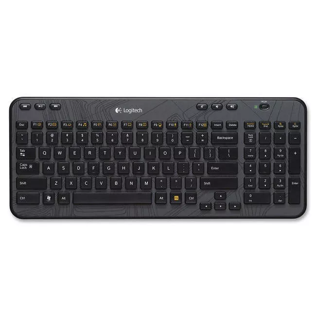 Logitech 920-004088 K360 Compact Wireless Keyboard for Windows, 2.4GHz Wireless, USB Unifying Receiver, 12 F-Keys, 3-Year Battery Life, Compatible with PC, Laptop (Glossy Black)