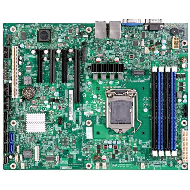 Intel S1200BTLR Server Motherboard - 1x Socket H2 LGA-1155 - Intel C204 - 4x DDR3 - RAID - 1x PCIe x16 - 2x RJ-45 - ATX