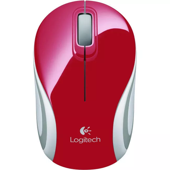 Logitech 910-002727 Wireless Mini Mouse M187 Ultra Portable, 2.4 GHz with USB Receiver, 1000 DPI Optical Tracking, 3-Buttons, PC / Mac / Laptop - Red