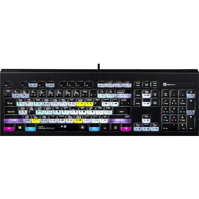 Logickeyboard LKBU-RESB-APBH-US Davinci Resolve 15 PC Astra US Keyboard