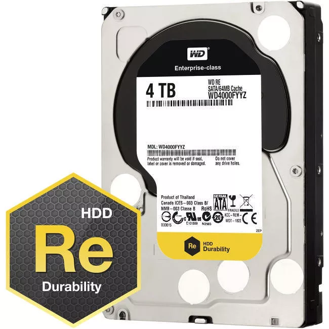 WD WD4000FYYZ RE Hard Drive - 4 TB - 64 MB - 3.5 - SATA - 7200